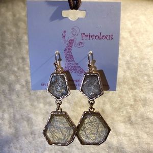 Fun Transparent Gem Dangle Earrings